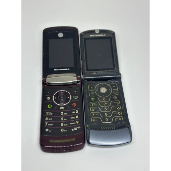 VTG Motorola Razr V3 & RAZR2 Flip Phones Lot of 2 AT&T NOT WORKING FOR PARTS - Picture 5 of 5